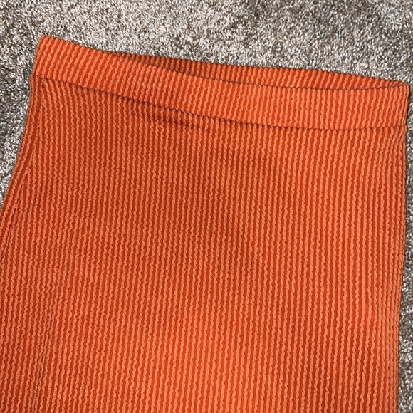 21 Saints orange midi to full ribbed skirt size small w/ lots of stretch - Picture 5 of 7